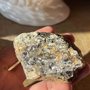 Found Natural  raw cut pyrite stone geode rare find mineral specimen